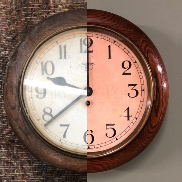 Clock Case before & after