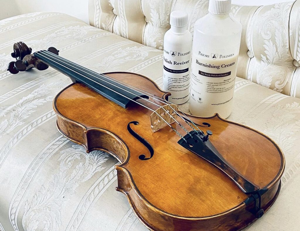 Burnishing Cream used on Violin