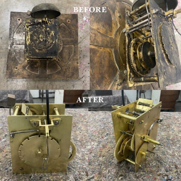Priory Polishes Clock Cleaning Concentrate on Clock Mechanism