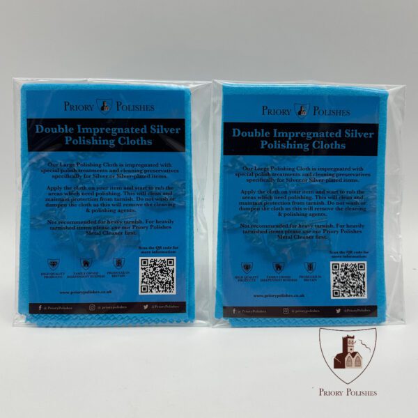 Priory Polishes Silver Polishing Cloth X 2