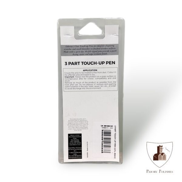 Liberon 3 Part Touch-Up Pens back label