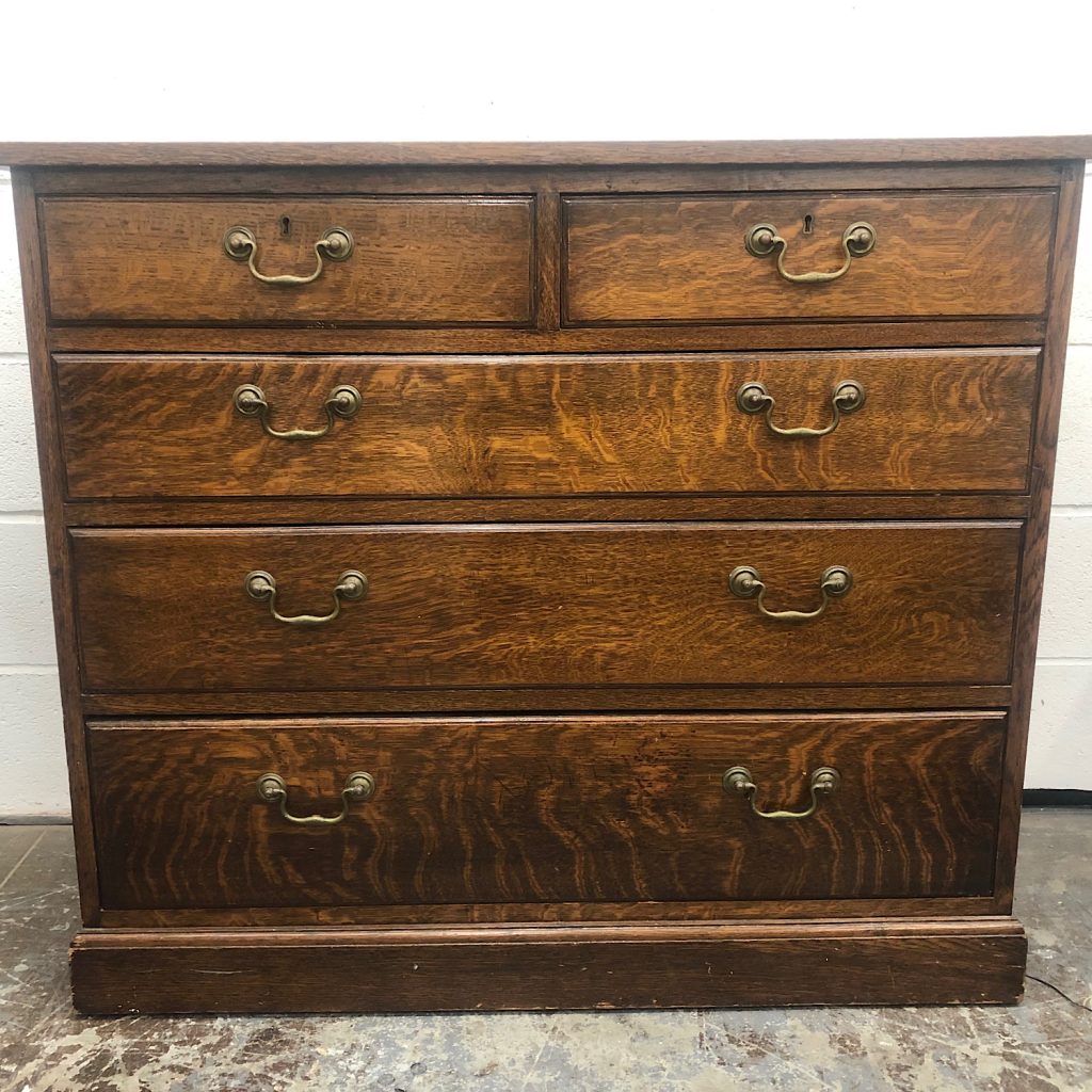 1920's Oak chest of drawers before Liming