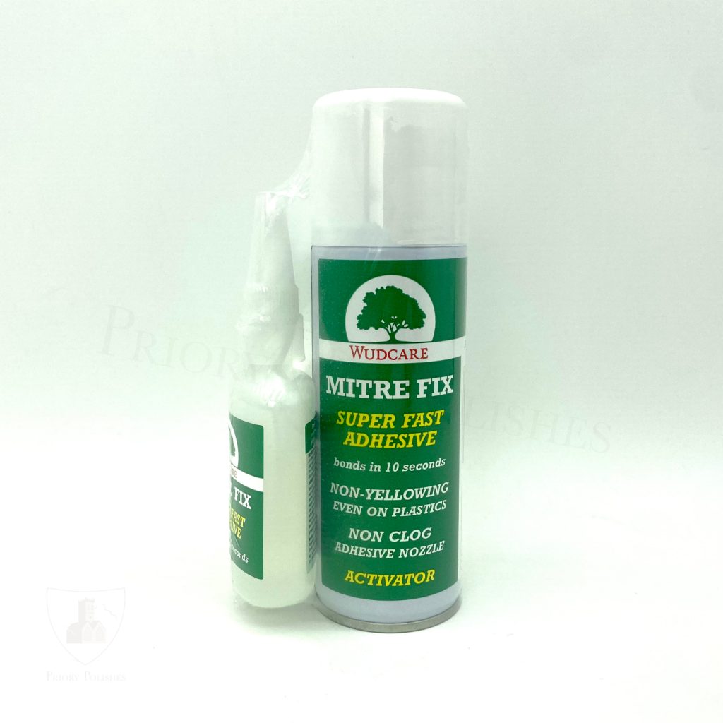 Wudcare Mitre Fix Kit – 200ml - Instant Adhesion Glue - Priory Polishes