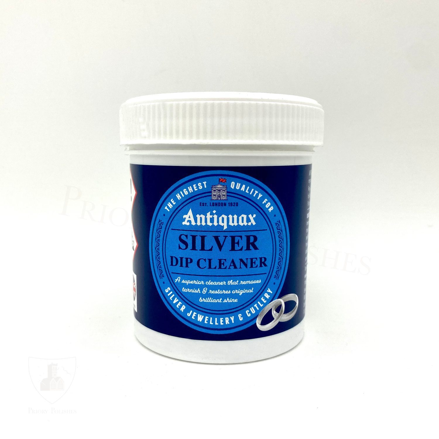 Antiquax Silver Dip - 250ml - Removes Tarnish From Silver - Priory