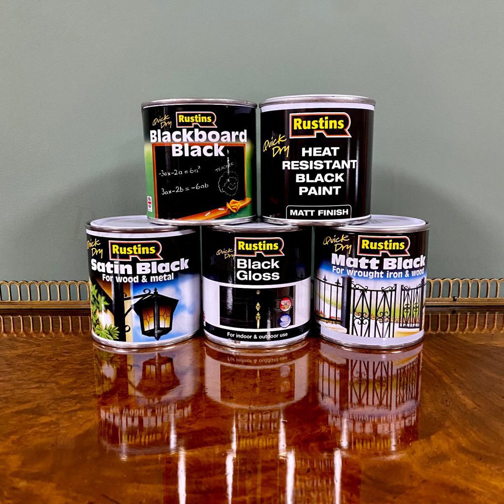 Rustins Quick Dry Heat Resistant Black Paint 250ml Priory Polishes