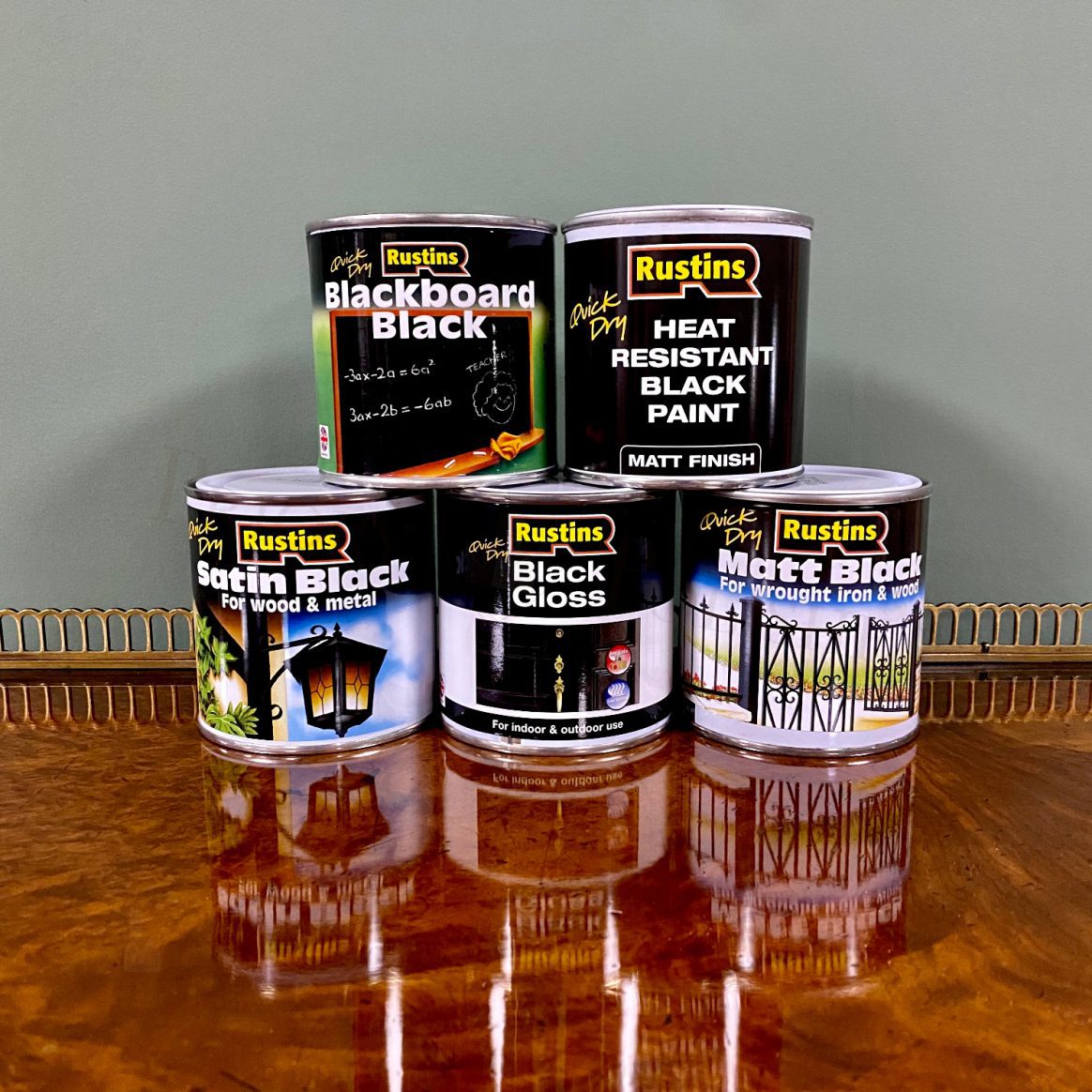Rustins Quick Dry Heat Resistant Black Paint 250ml Priory Polishes