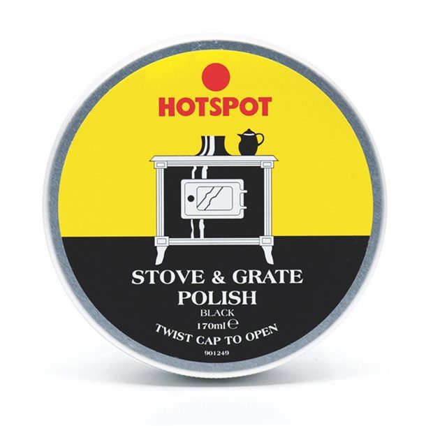 Hotspot Stove and Grate Black Polish 170g Covers Minor Scratches and Rust 