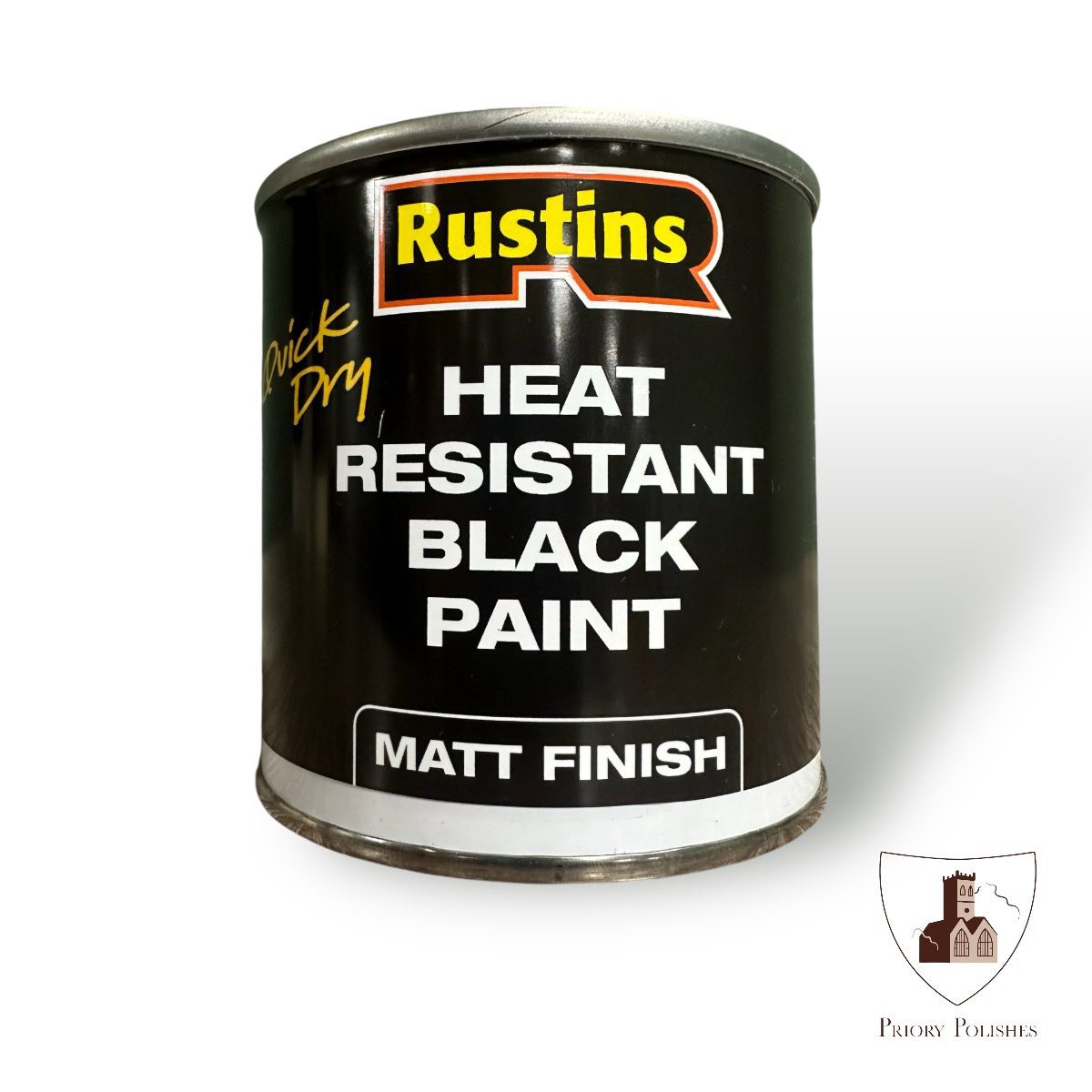 Rustins Quick Dry Heat Resistant Black Paint – 250ml - Priory Polishes