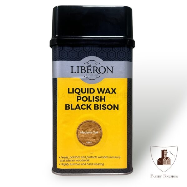 Liberon Liquid Wax Polish Black Bison - Medium Oak