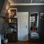 Whistler Grey on a wooden wall