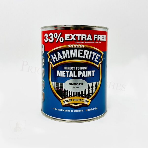 Hammerite Metal Paint 33% Extra - Smooth - Silver